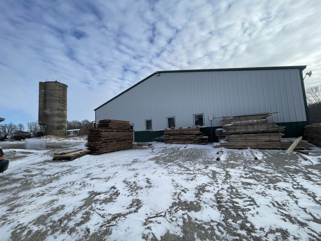 After the new pole barn was completed.